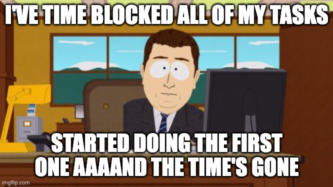 3 Time blocking meme