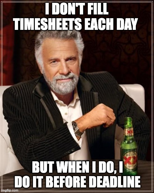 72 Timesheet deadlines meme