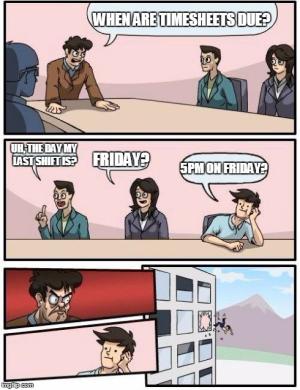 80 Friday timesheets deadline meme