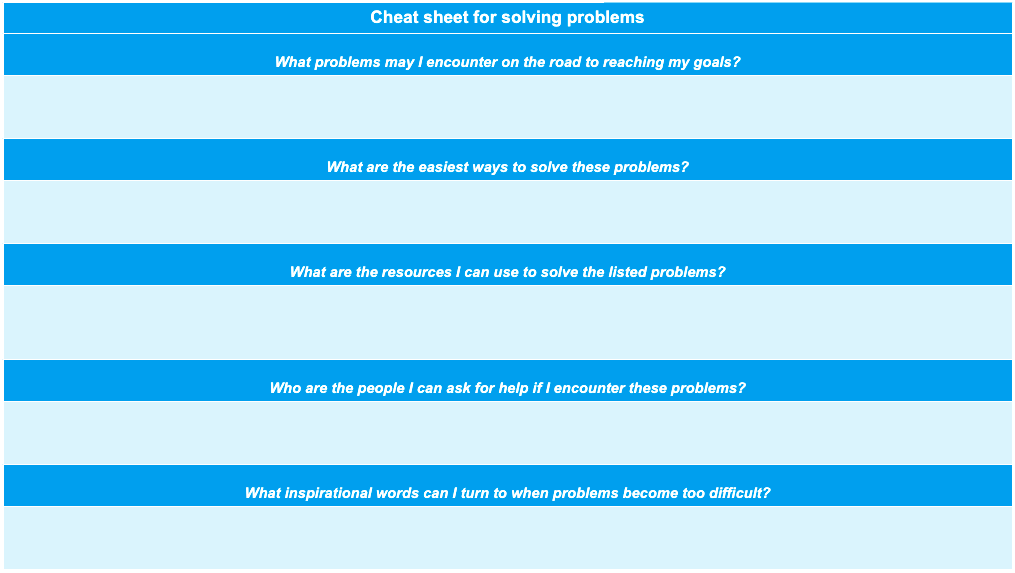 Basic SMART Goal Template + Problems 2