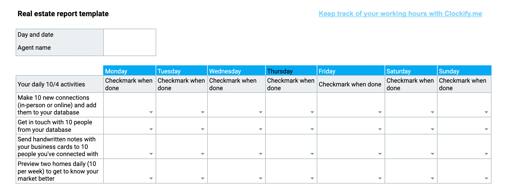 Real Estate Report Template