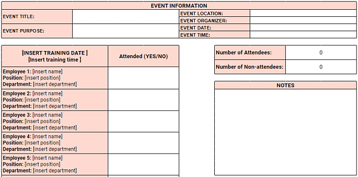 event attendance