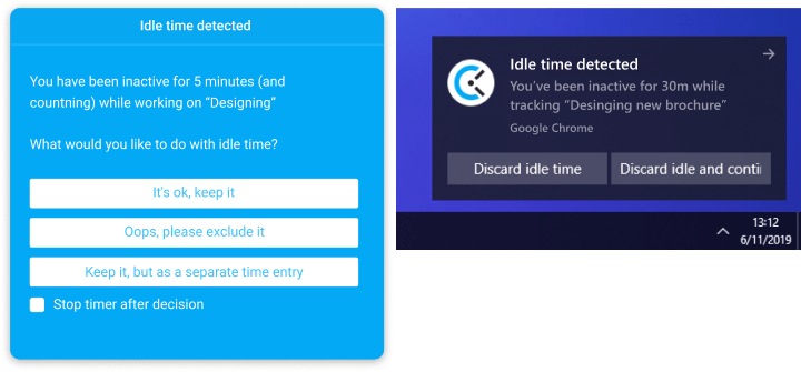 idle time screenshot