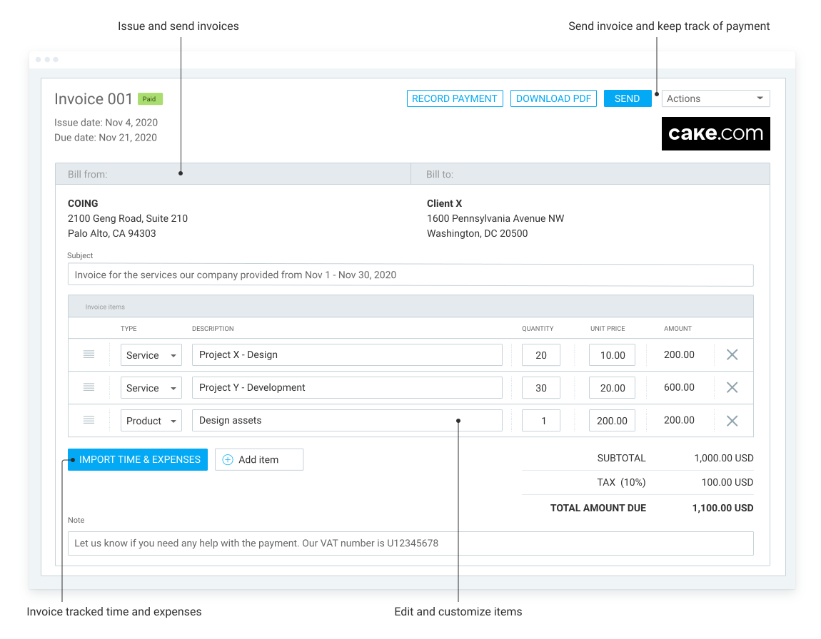 Invoicing