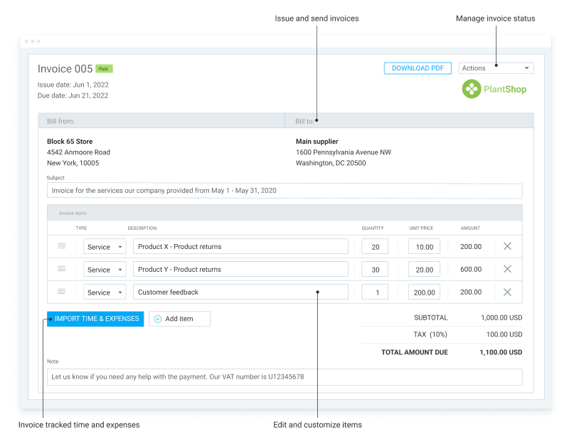 Share and export customized reports