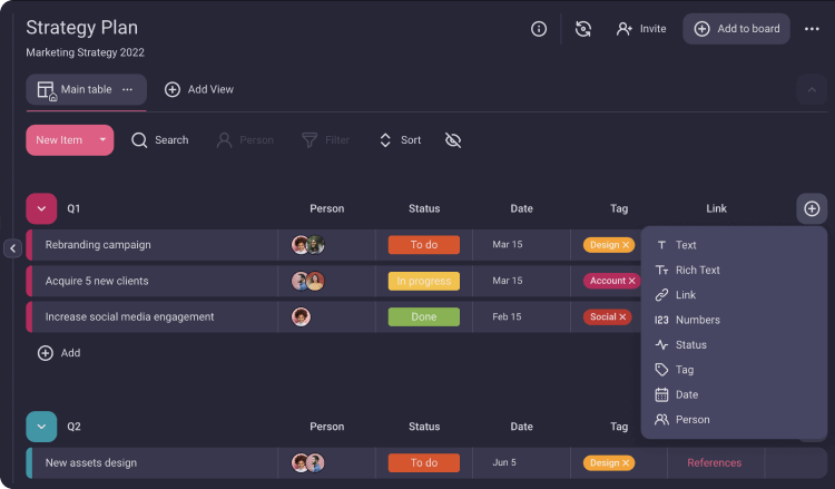 Task management in Plaky