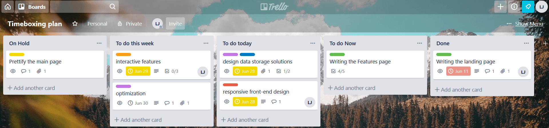 le timeboxing dans Trello