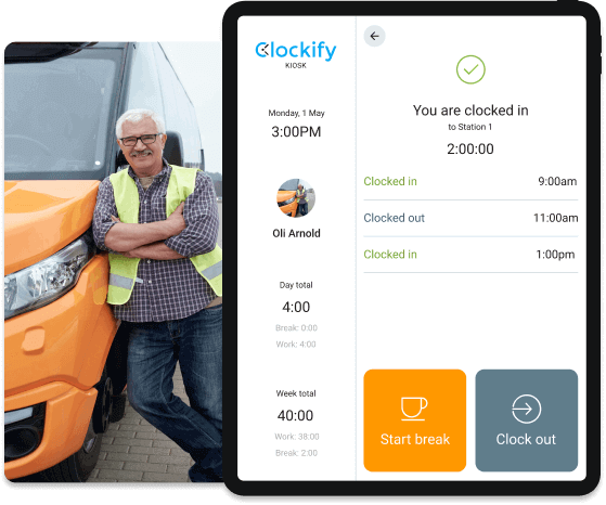 Time Clock for Transportation Companies - Clockify screenshot